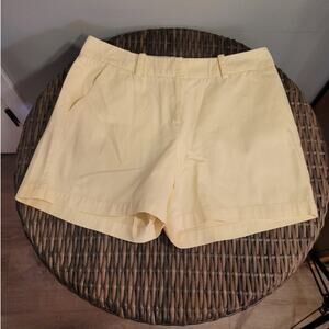 SANDRO Paris Pastel Yellow 100% Cotton Shorts 6 Modest 5" Inseam Coastalcore
